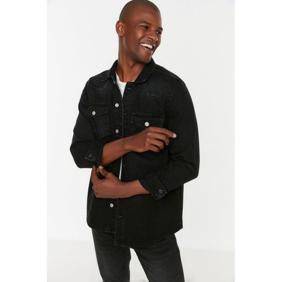 NWT Trendyol Men Regular fit Shirt collar Woven Shirt - Picture 1 of 8